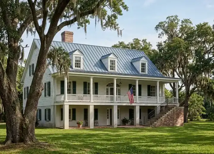Southern Colonial house plans 57-292 - front exterior, 4,298 sq ft, 4 bed, 4 bath house plans | Monster House Plans