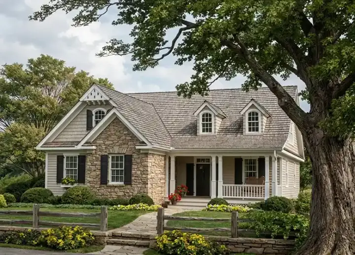 Country house plans 57-293 - front exterior, 2,020 sq ft, 3 bed, 2 bath house plans | Monster House Plans