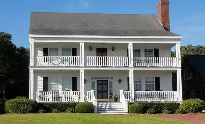 Southern Colonial house plans 57-299 - front exterior, 2,044 sq ft, 3 bed, 2 bath house plans | Monster House Plans