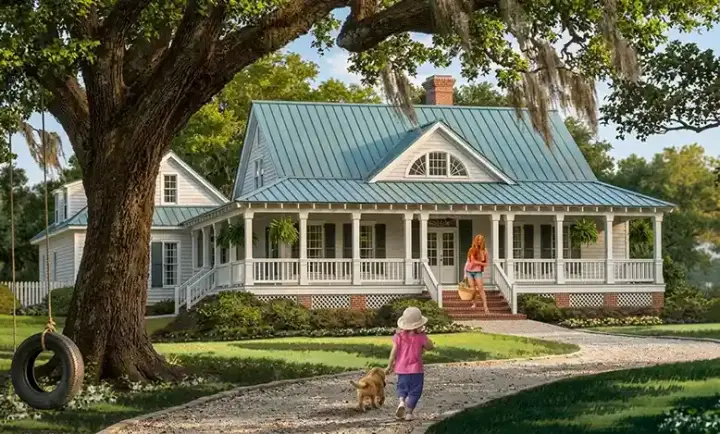 Country house plans 57-306 - front exterior, 2,683 sq ft, 4 bed, 3 bath house plans | Monster House Plans