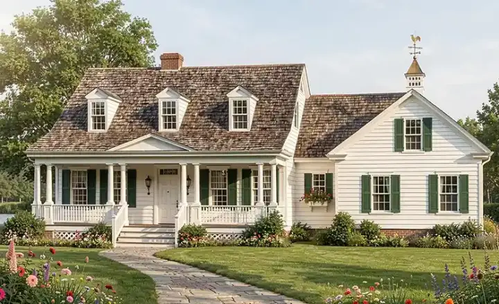 Country house plans 57-312 - front exterior, 1,942 sq ft, 3 bed, 2 bath house plans | Monster House Plans