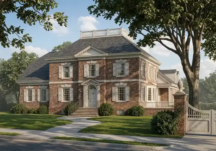 Southern house plans 57-314 - front exterior, 3,345 sq ft, 4 bed, 3 bath house plans | Monster House Plans