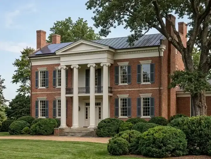 Southern Colonial house plans 57-315 - front exterior, 4,790 sq ft, 4 bed, 4 bath house plans | Monster House Plans