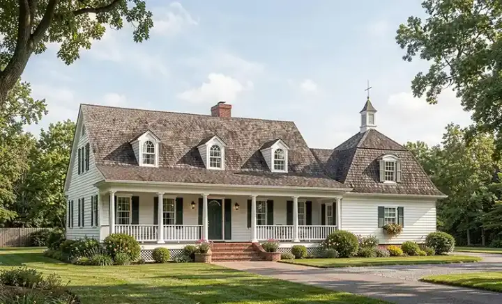 Southern Colonial house plans 57-316 - front exterior, 2,179 sq ft, 3 bed, 2 bath house plans | Monster House Plans