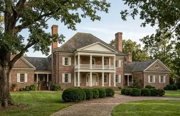 Plantation house plans 57-326 - front exterior, 5,035 sq ft, 5 bed, 5 bath house plans | Monster House Plans