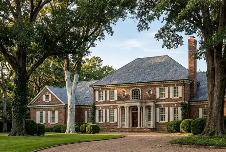 Southern house plans 57-351 - front exterior, 5,795 sq ft, 5 bed, 5 bath house plans | Monster House Plans