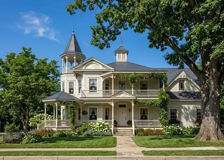 Victorian house plans 57-352 - front exterior, 3,131 sq ft, 4 bed, 3 bath house plans | Monster House Plans