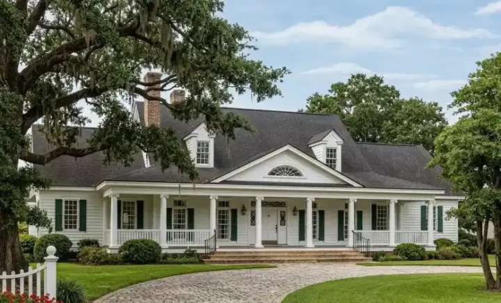Country house plans 57-364 - front exterior, 3,543 sq ft, 4 bed, 3 bath house plans | Monster House Plans