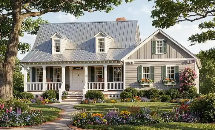 Country house plans 57-373 - front exterior, 1,824 sq ft, 3 bed, 2 bath house plans | Monster House Plans
