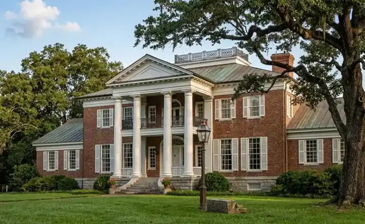 Greek Revival house plans 57-374 - front exterior, 10,735 sq ft, 5 bed, 6 bath house plans | Monster House Plans