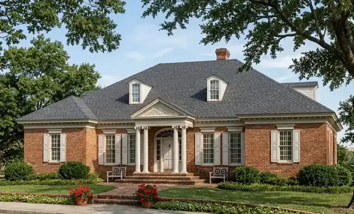 Southern house plans 57-394 - front exterior, 3,043 sq ft, 3 bed, 2 bath house plans | Monster House Plans