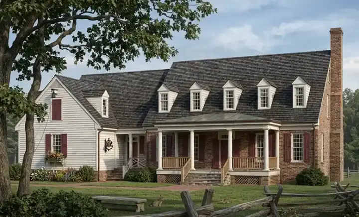 Country house plans 57-396 - front exterior, 2,990 sq ft, 4 bed, 3 bath house plans | Monster House Plans
