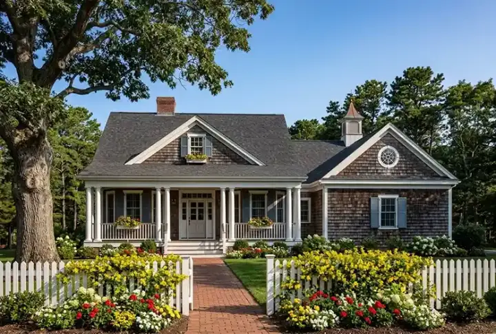 Cottage house plans 57-411 - front exterior, 1,973 sq ft, 3 bed, 2 bath house plans | Monster House Plans