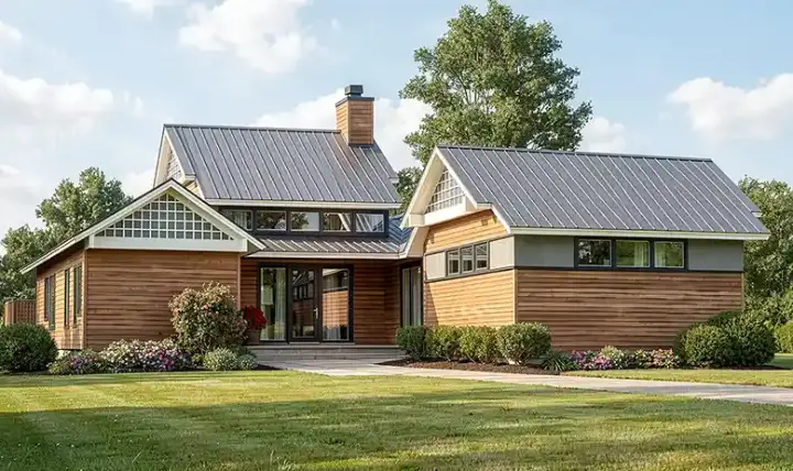 Modern house plans 57-418 - front exterior, 2,390 sq ft, 3 bed, 3 bath house plans | Monster House Plans