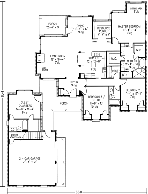 Main Floor Plan: 58-101
