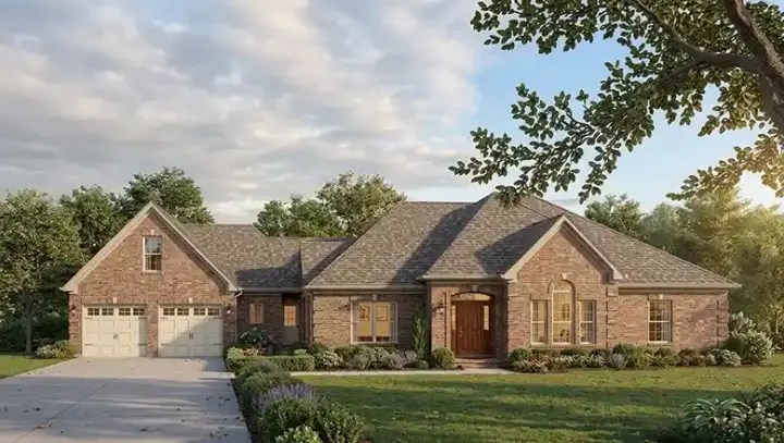 Traditional house plans 58-102 - front exterior, 2,628 sq ft, 3 bed, 3 bath house plans | Monster House Plans