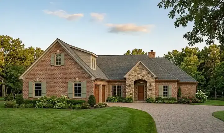 European house plans 58-103 - front exterior, 2,883 sq ft, 3 bed, 2 bath house plans | Monster House Plans