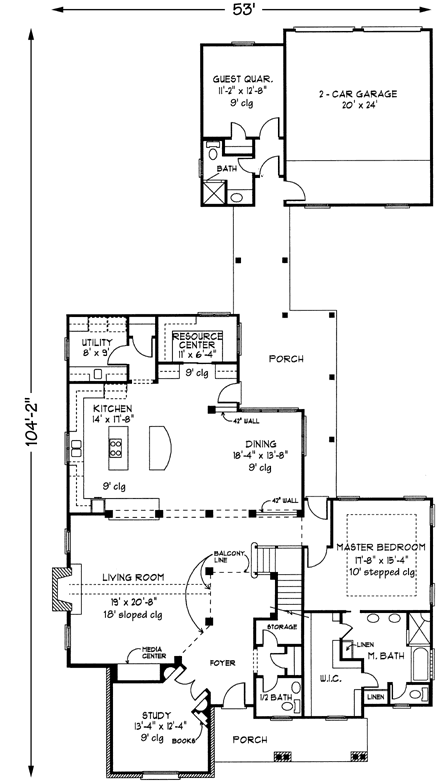 Main Floor Plan: 58-104