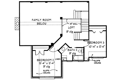 Upper/Second Floor Plan: 58-104