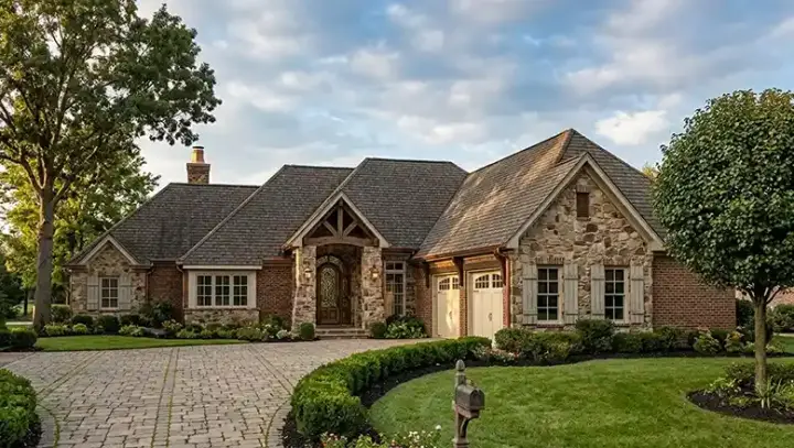 Country house plans 58-106 - front exterior, 2,612 sq ft, 3 bed, 2 bath house plans | Monster House Plans