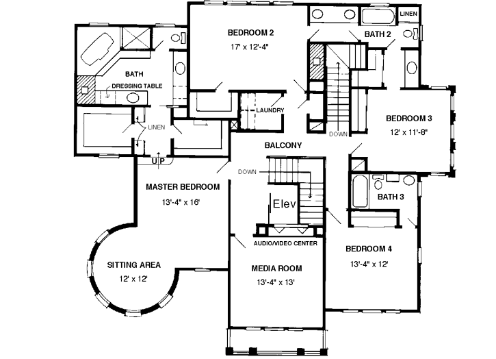 Upper/Second Floor Plan:58-108