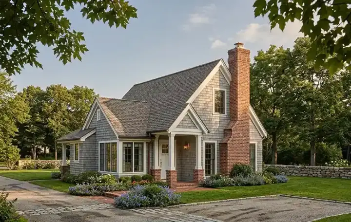 Cottage house plans 58-119 - front exterior, 1,302 sq ft, 2 bed, 2 bath house plans | Monster House Plans