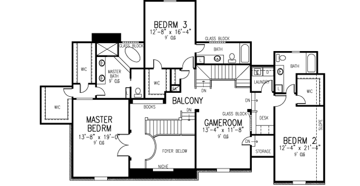 Upper/Second Floor Plan: 58-120