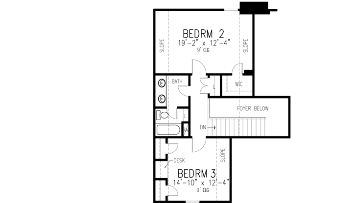 Upper/Second Floor Plan: 58-126