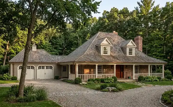 Farmhouse house plans 58-128 - front exterior, 2,147 sq ft, 3 bed, 2 bath house plans | Monster House Plans