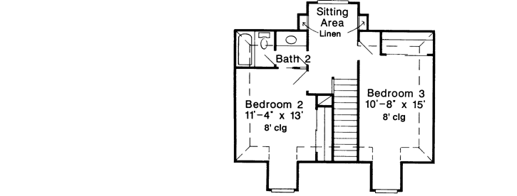 Upper/Second Floor Plan: 58-128