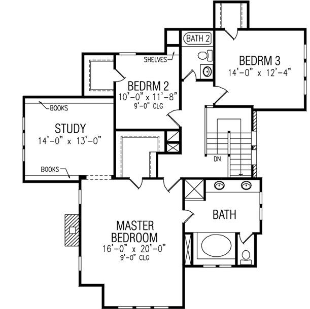 Upper/Second Floor Plan: 58-132