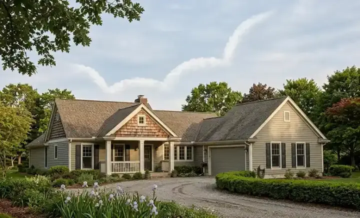 Country house plans 58-140 - front exterior, 1,672 sq ft, 3 bed, 2 bath house plans | Monster House Plans