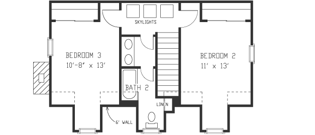 Upper/Second Floor Plan: 58-149