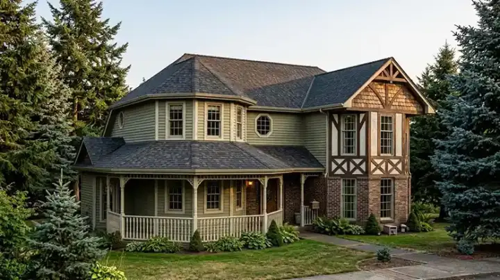 Victorian house plans 58-152 - front exterior, 1,848 sq ft, 3 bed, 2 bath house plans | Monster House Plans