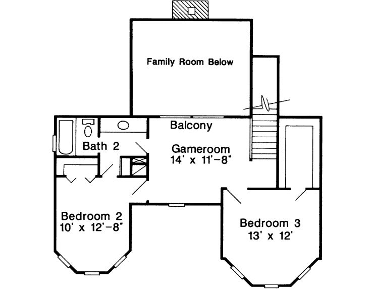 Upper/Second Floor Plan: 58-152