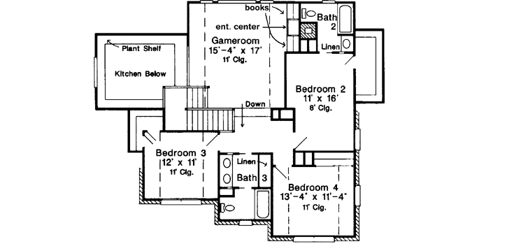 Upper/Second Floor Plan: 58-158