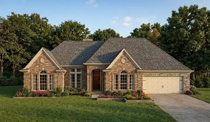 European house plans 58-171 - front exterior, 2,086 sq ft, 3 bed, 2 bath house plans | Monster House Plans