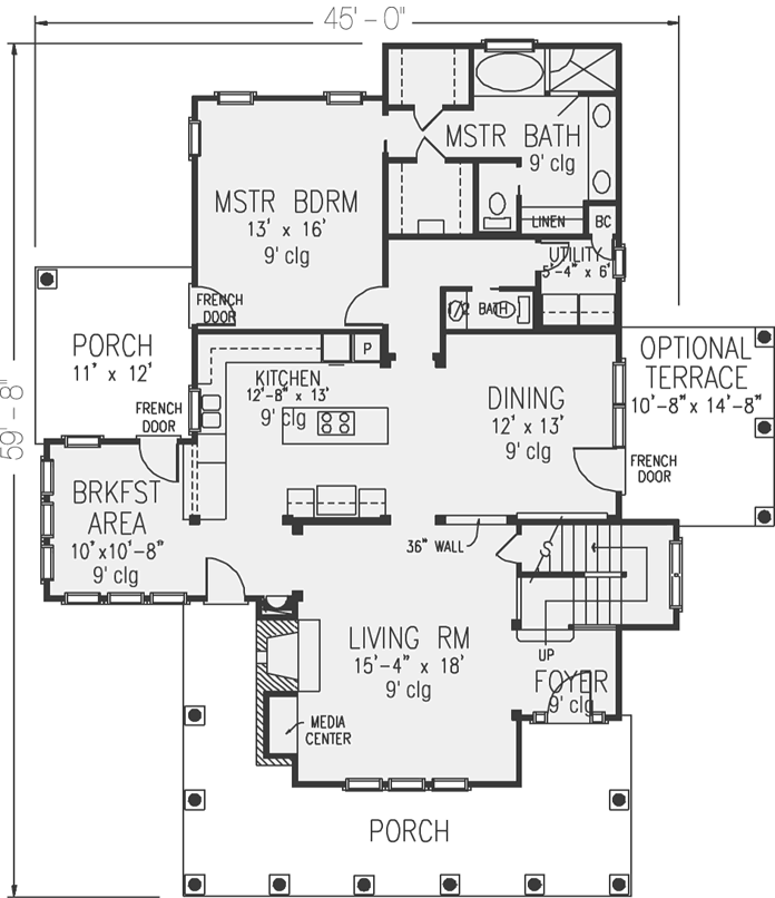 Main Floor Plan: 58-172