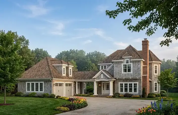 Cape Cod house plans 58-181 - front exterior, 2,883 sq ft, 3 bed, 3 bath house plans | Monster House Plans