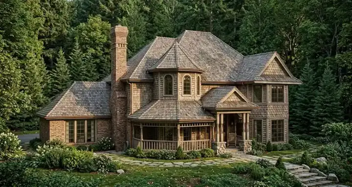 Victorian house plans 58-192 - front exterior, 2,368 sq ft, 3 bed, 3 bath house plans | Monster House Plans