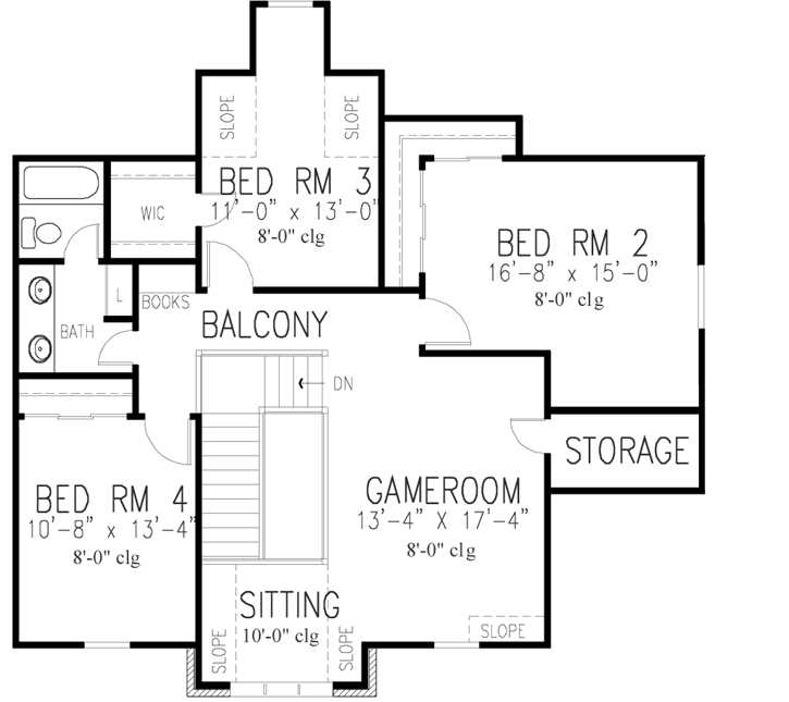 Upper/Second Floor Plan: 58-193