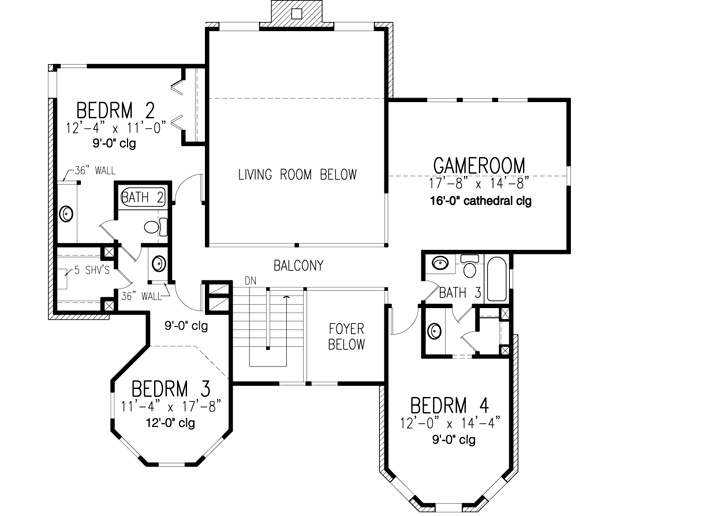 Upper/Second Floor Plan: 58-194