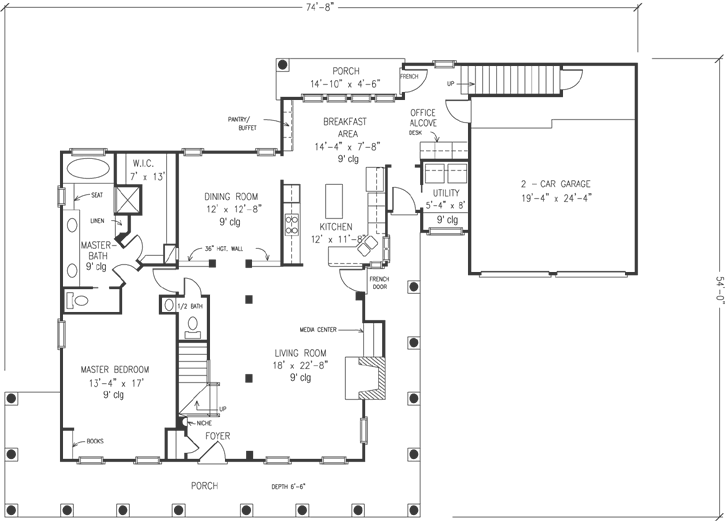 Main Floor Plan: 58-196