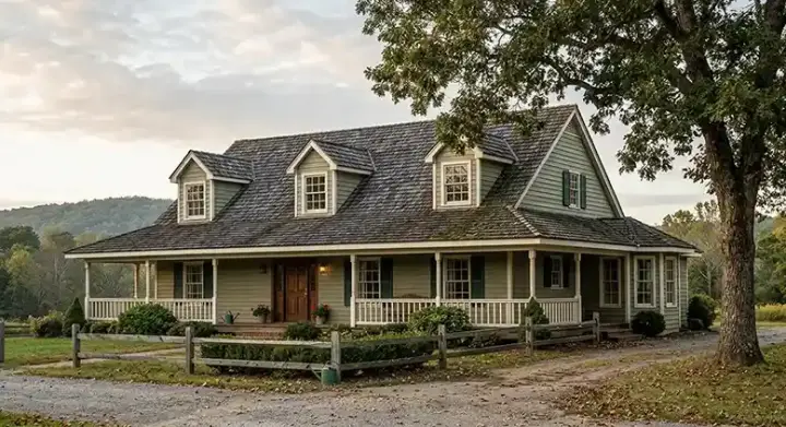Country house plans 58-197 - front exterior, 2,449 sq ft, 3 bed, 2 bath house plans | Monster House Plans