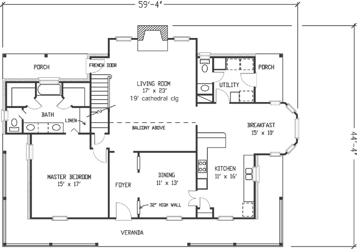 Main Floor Plan: 58-197