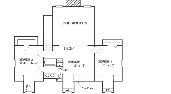 Upper/Second Floor Plan: 58-197