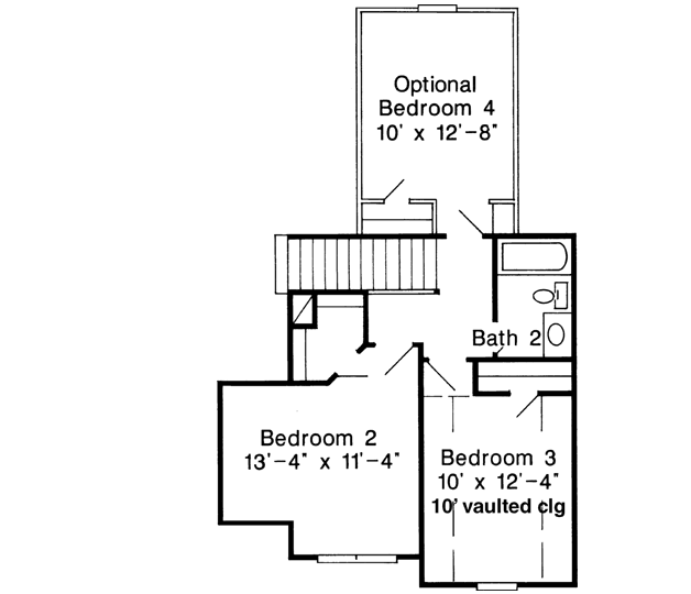 Upper/Second Floor Plan: 58-199
