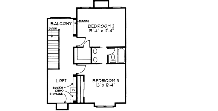 Upper/Second Floor Plan: 58-200