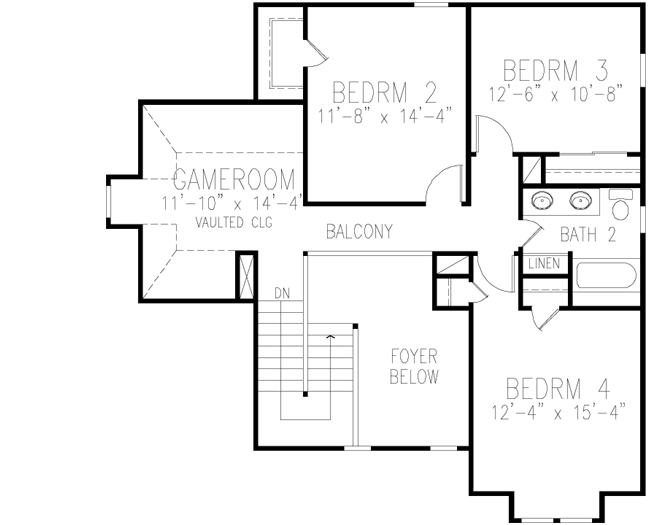 Upper/Second Floor Plan: 58-203