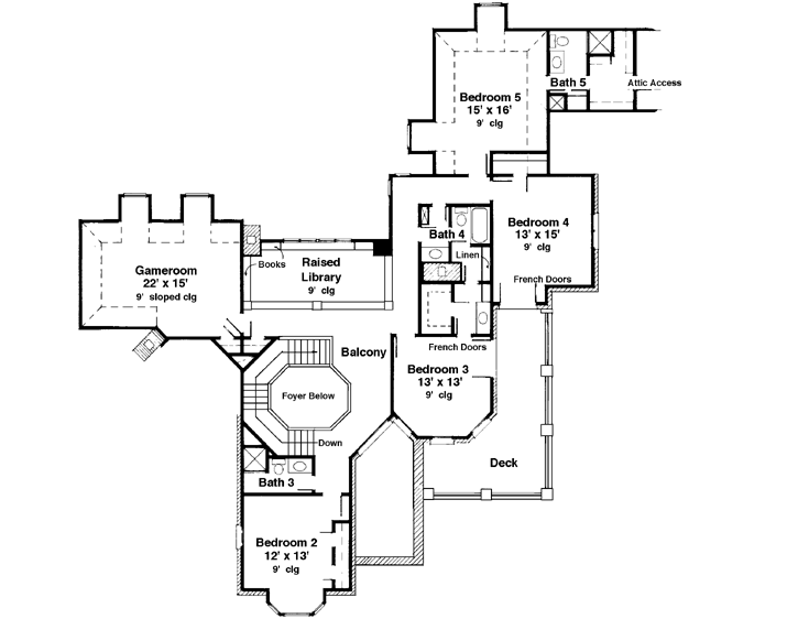Upper/Second Floor Plan: 58-204